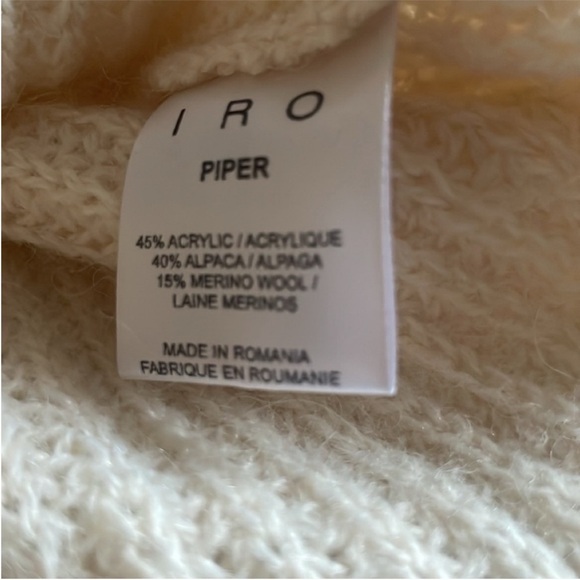IRO Black and Cream Sweater sz M - Picture 8 of 9